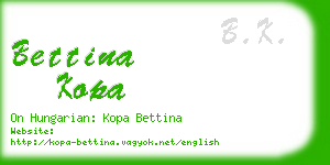 bettina kopa business card